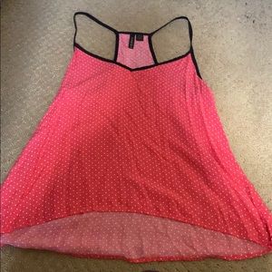 Pink polka dot tank